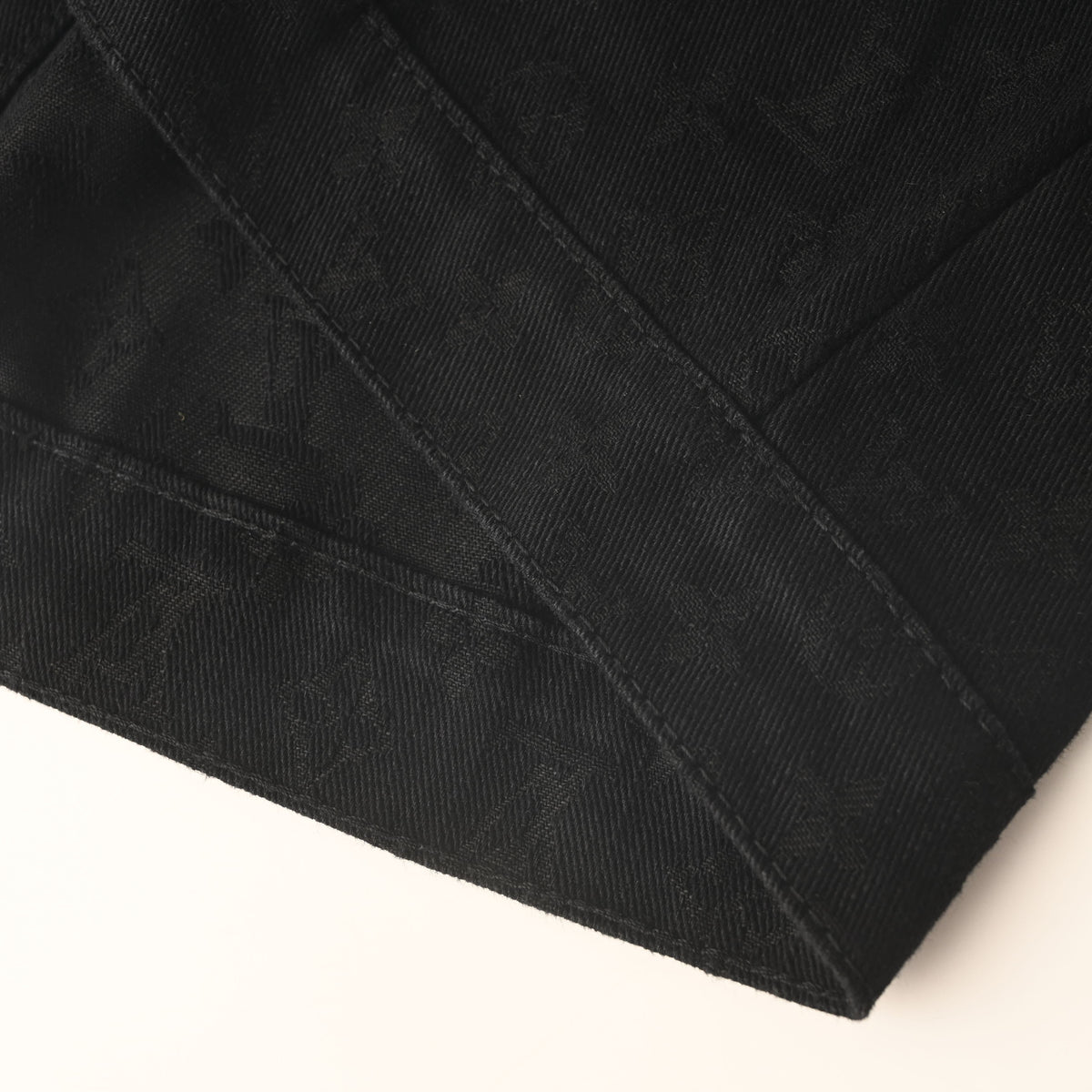 Louis Vuitton Tonal Jacquard Denim Jacket | All-Over Pattern Designer Outerwear for Understated Casual Streetwear