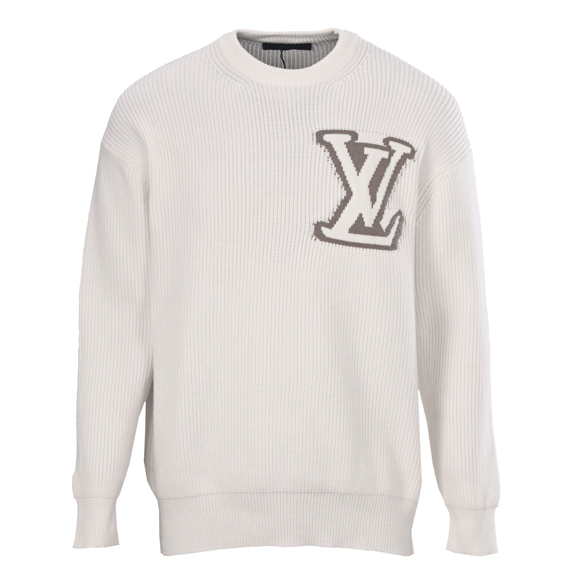 Louis Vuitton Classic Logo Crewneck Knit Sweater | Luxury Designer Pullover for Smart Casual & Everyday Layering