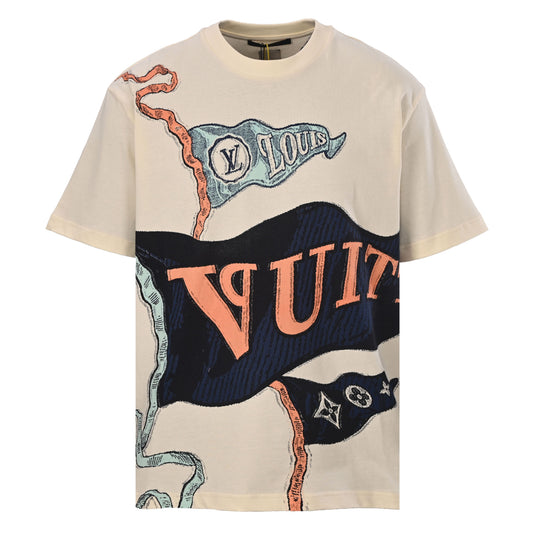 Louis Vuitton Flag Print Short-Sleeve T-Shirt | Designer Streetwear
