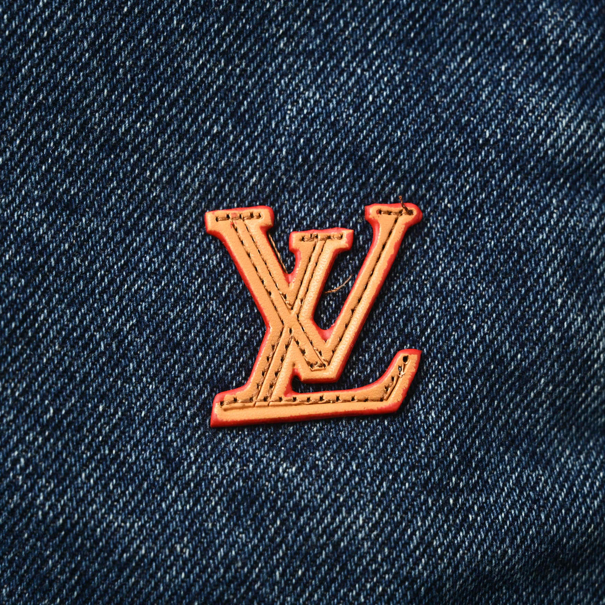 Louis Vuitton Denim Coach Jacket with Baseball Collar | Designer Jean Outerwear for Casual Streetwear