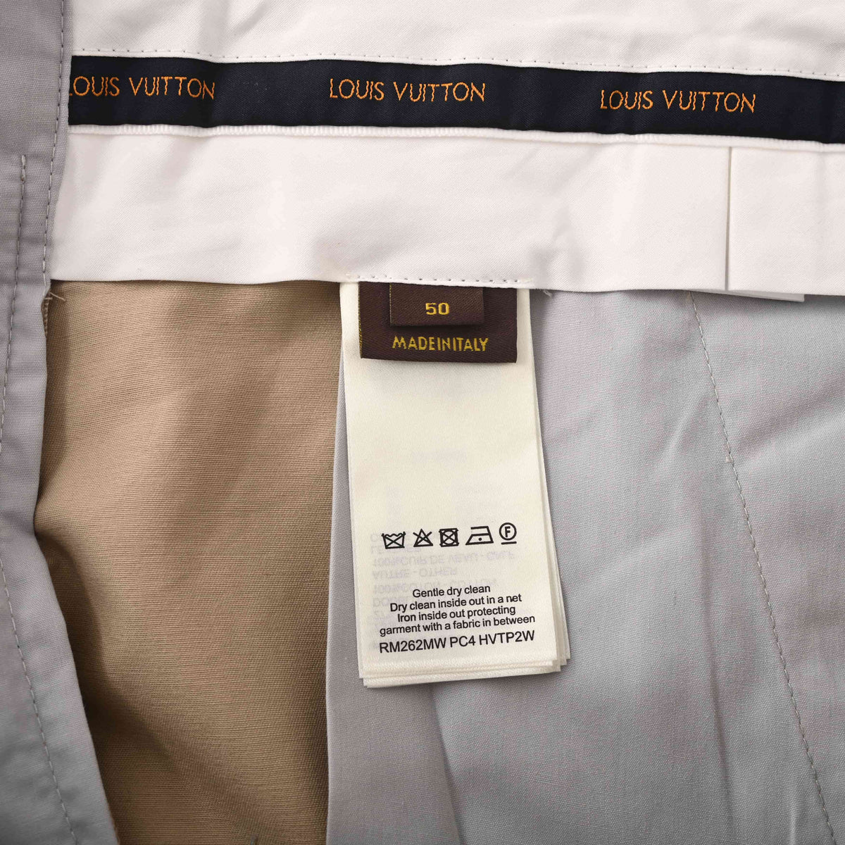 Louis Vuitton Leather-Detail Silk Cotton Crepe Pants | Designer Luxury