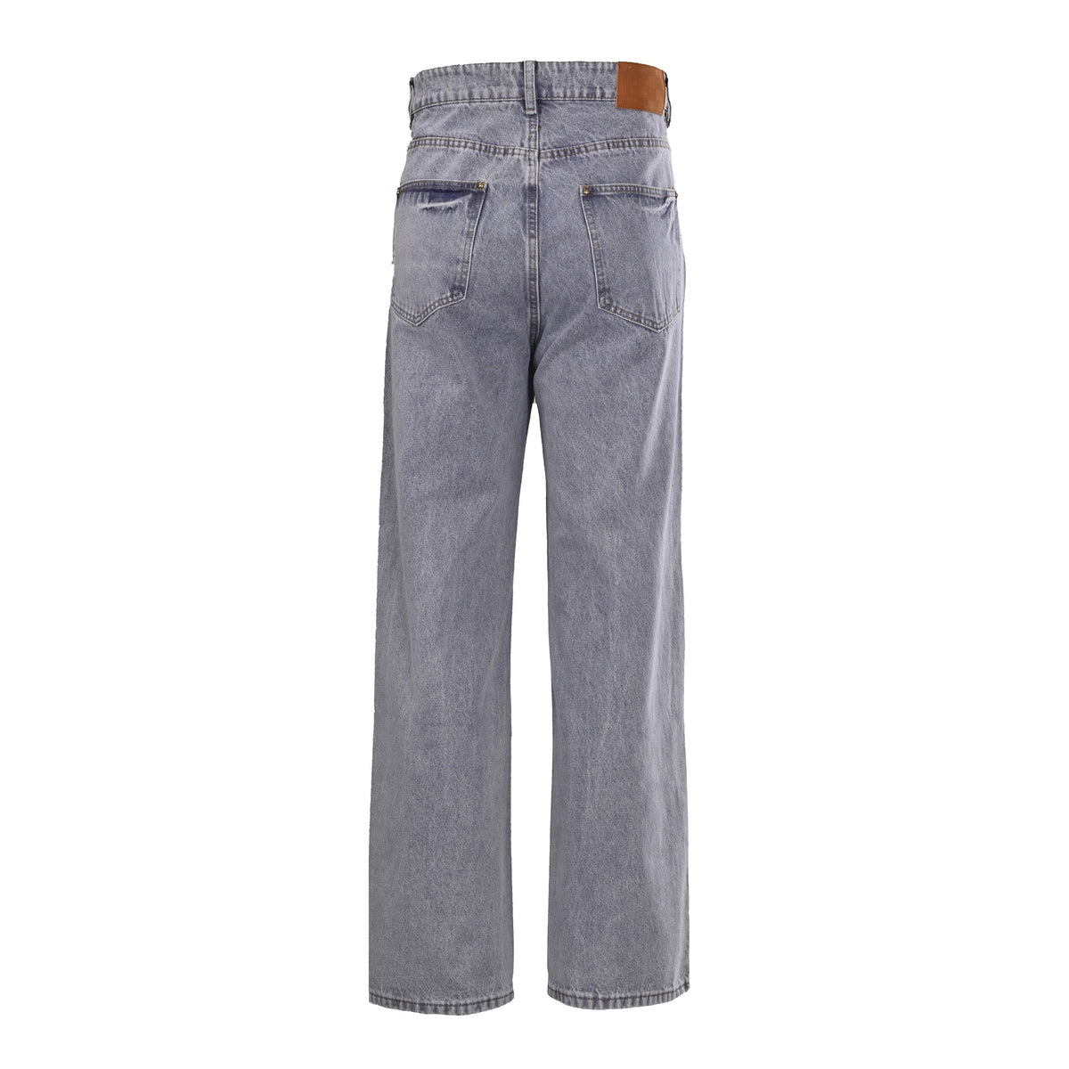 Louis Vuitton Faded Denim Jeans with Leather Patch Pocket | Casual Luxury Wear