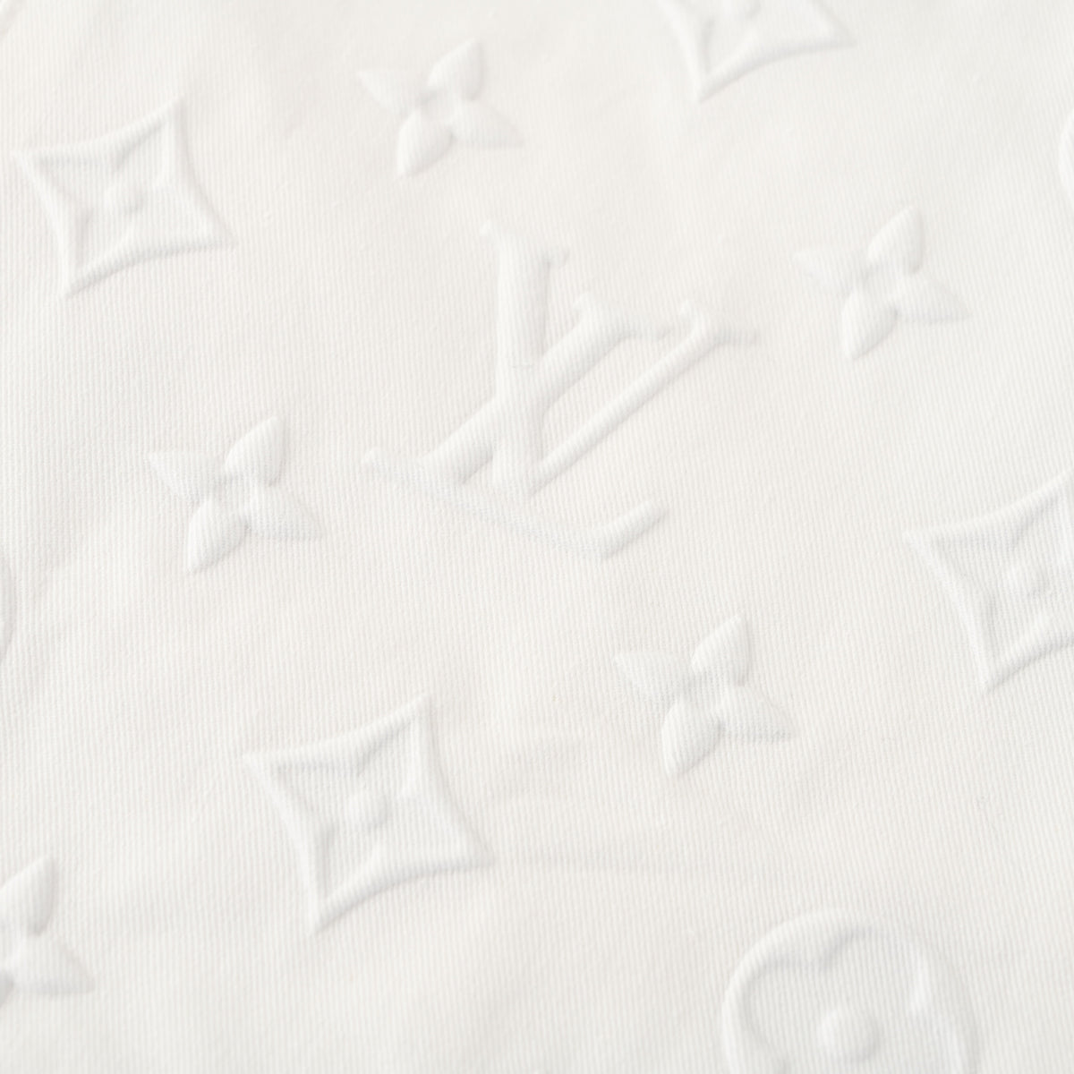 Louis Vuitton White Long Sleeve Shirt with Monogram Embossed Pocket, Minimalist Designer Smart Casual Button-Up