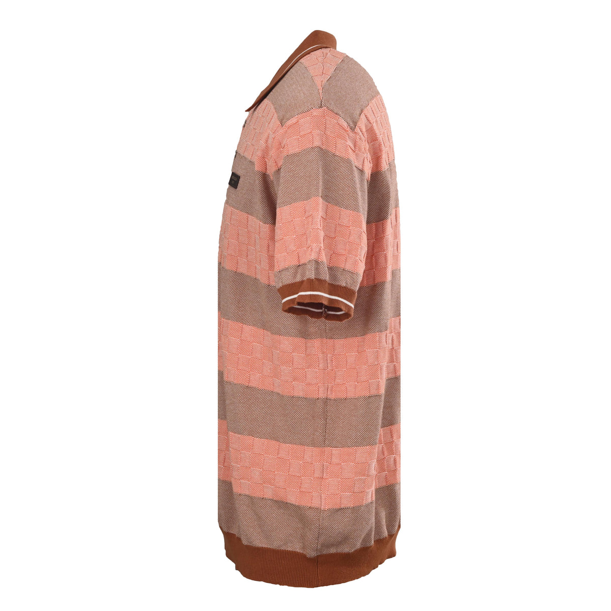 Louis Vuitton Stripe & Checkerboard Knit Polo | Designer Smart Casual