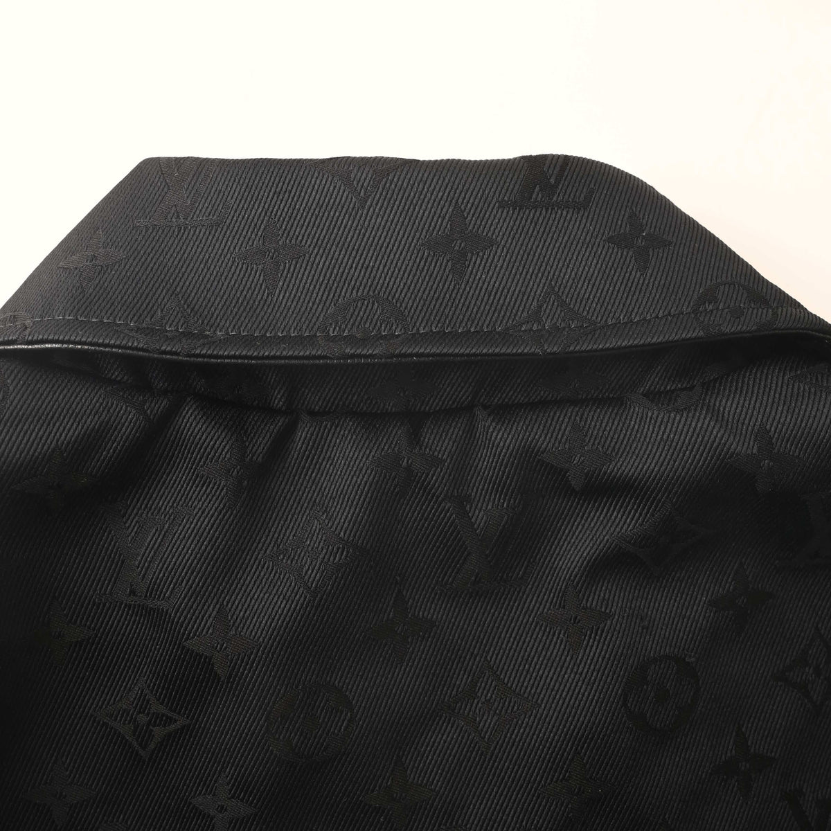 Louis Vuitton Leather-Collar Checkerboard Jacket | Reversible Cinched-Waist Designer Luxury Casual Outerwear