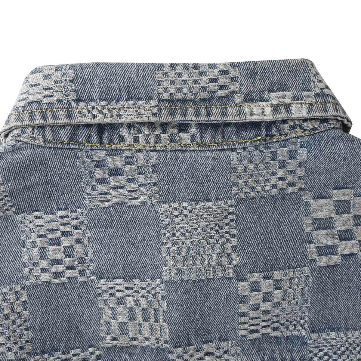 Louis Vuitton Checkerboard Short-Sleeve Denim Shirt | Luxury Streetwear