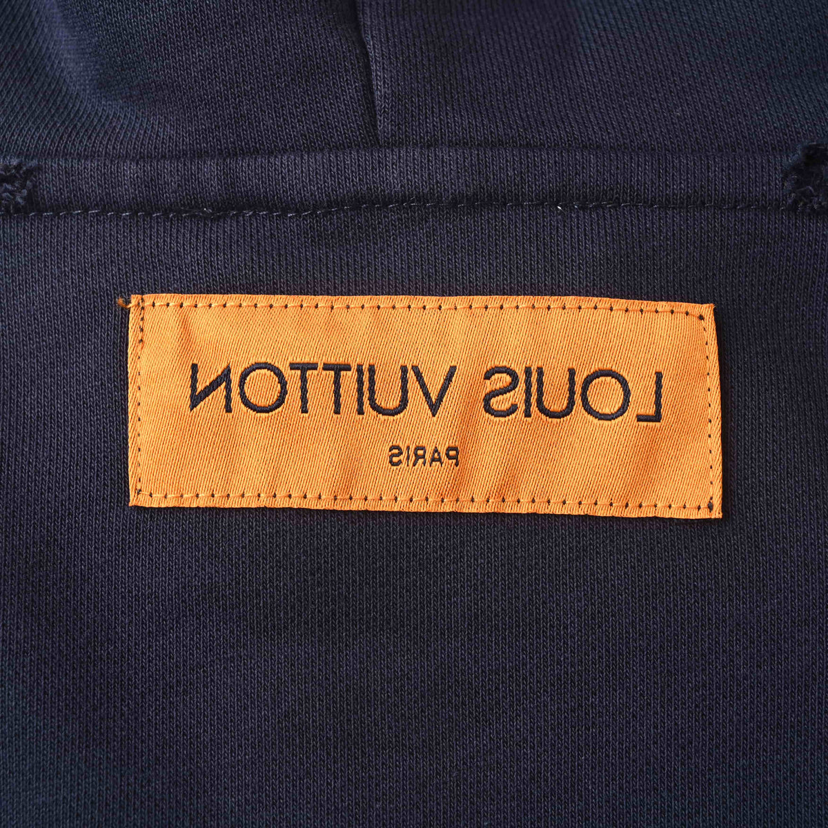 Louis Vuitton Embroidered Letter Logo Hoodie with Distressed Details | Tatami-Stitch Designer Streetwear