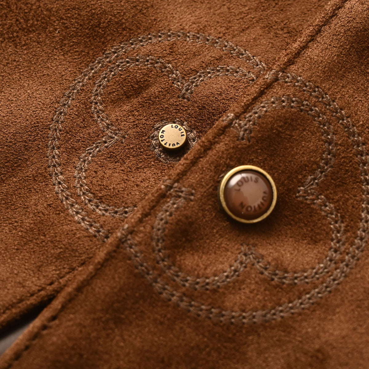 Louis Vuitton Monogram Embroidered Suede Jacket | Luxury Designer Outerwear for Elevated Casual & Streetwear Looks