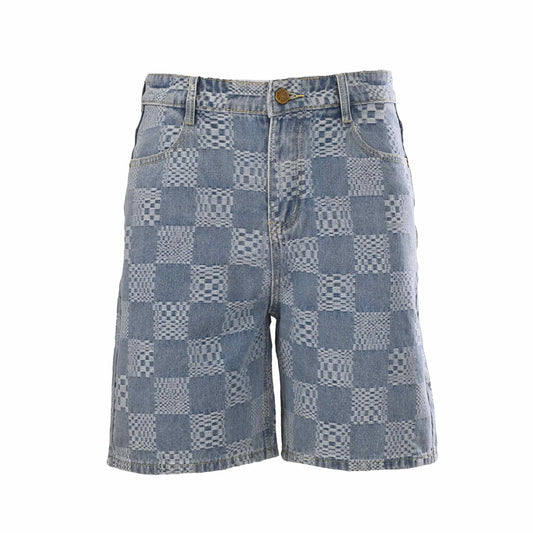 Louis Vuitton Checkerboard Denim Shorts | Designer Summer Streetwear