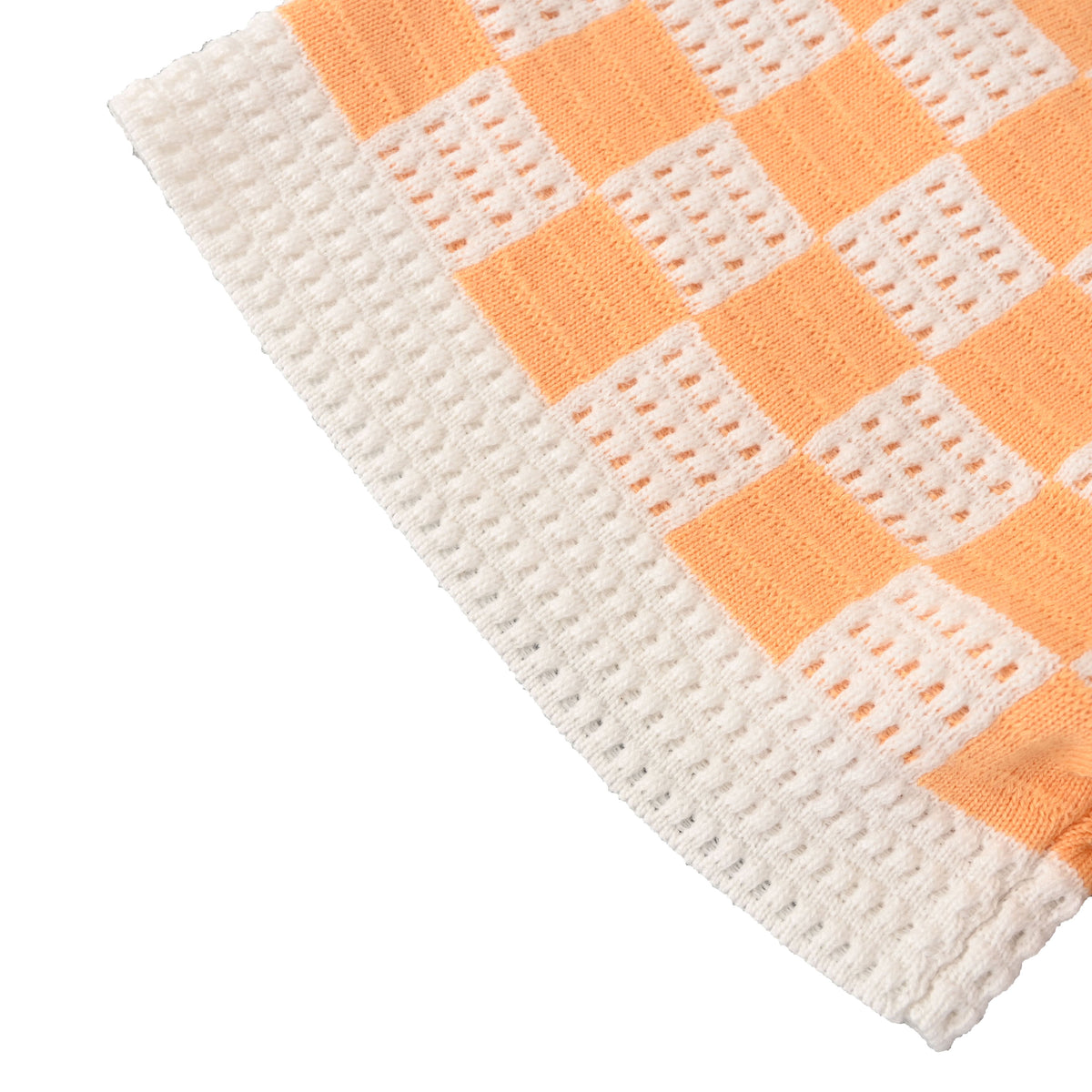 Louis Vuitton Checkerboard Jacquard Knit Shirt | Luxury Leather Patch