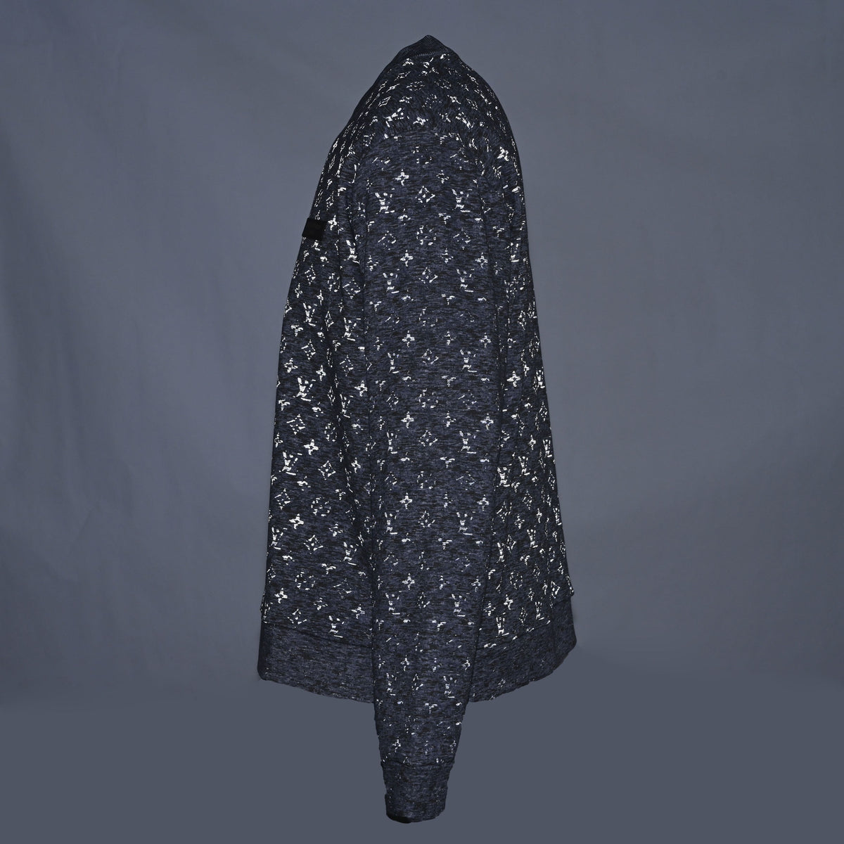 Louis Vuitton Grey All-Over Reflective Print Crewneck Sweatshirt | Designer Urban Streetwear Pullover