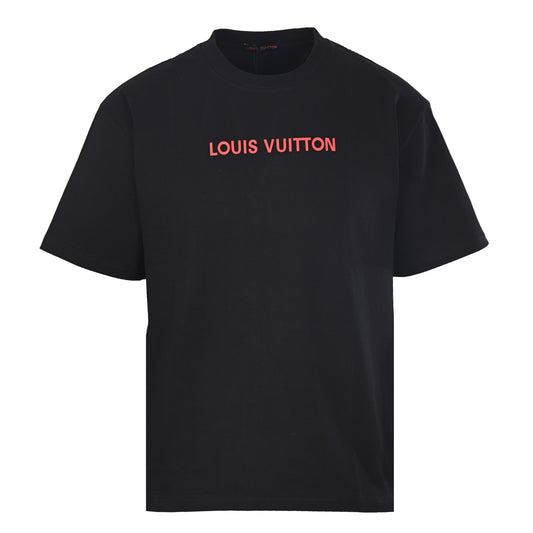 Louis Vuitton Red Slogan Chest T-Shirt | Designer Statement Streetwear