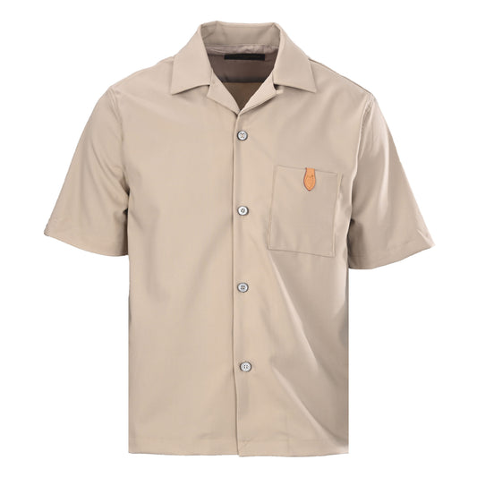 Louis Vuitton Beige Leather-Tab Pocket Shirt | Quiet Luxury Smart Casual