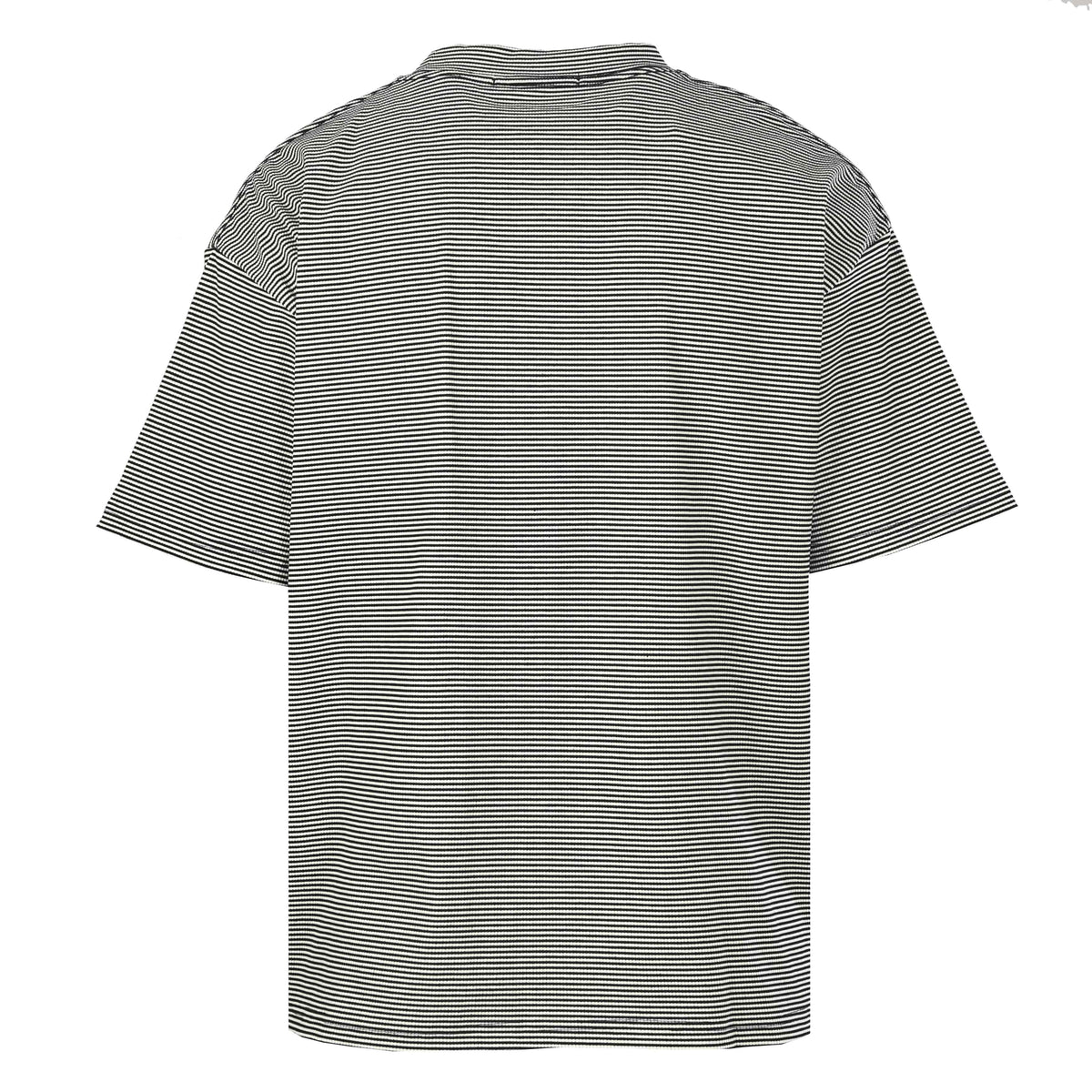 Louis Vuitton Striped T-Shirt with Leather Chest Patch | Designer Casual