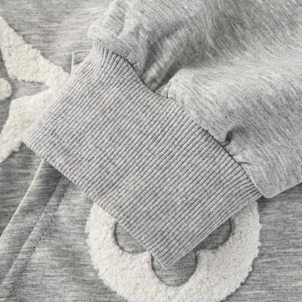Louis Vuitton Heather Grey Zip-Up Hoodie with Cream Monogram Terry Embroidery, Heavyweight Relaxed-Fit Hooded Jacket for Designer Casual Style
