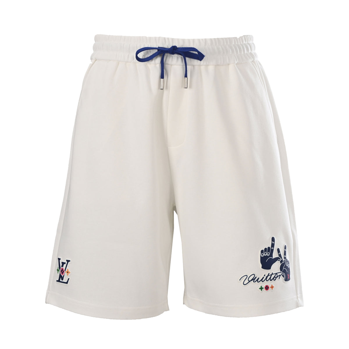 Louis Vuitton Blue Hand Gesture Graphic Shorts | Summer Streetwear