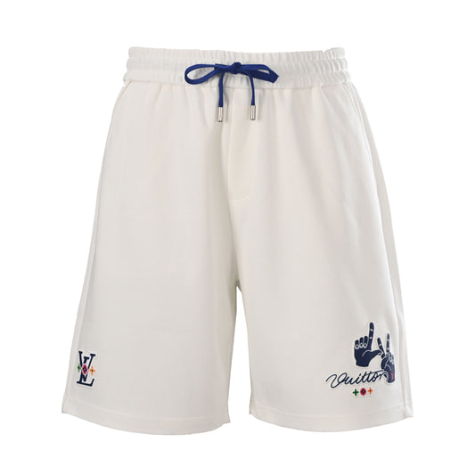 Louis Vuitton Blue Hand Gesture Graphic Shorts | Summer Streetwear