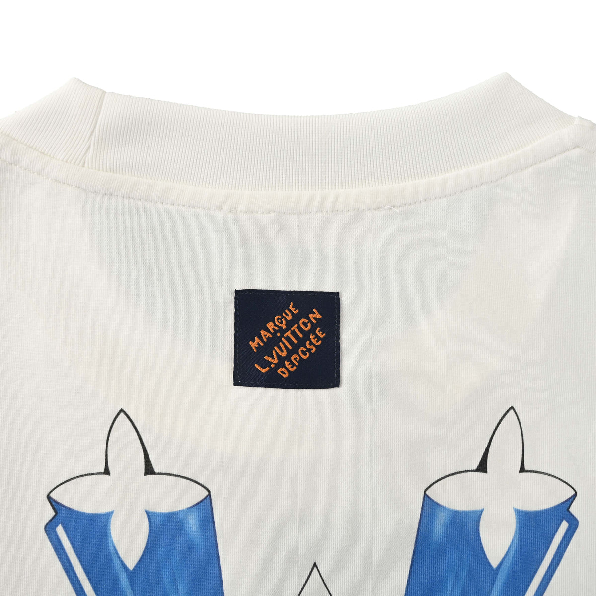 Louis Vuitton Ice Blue Crystal-Effect 3D Logo Tee | Luxury Streetwear