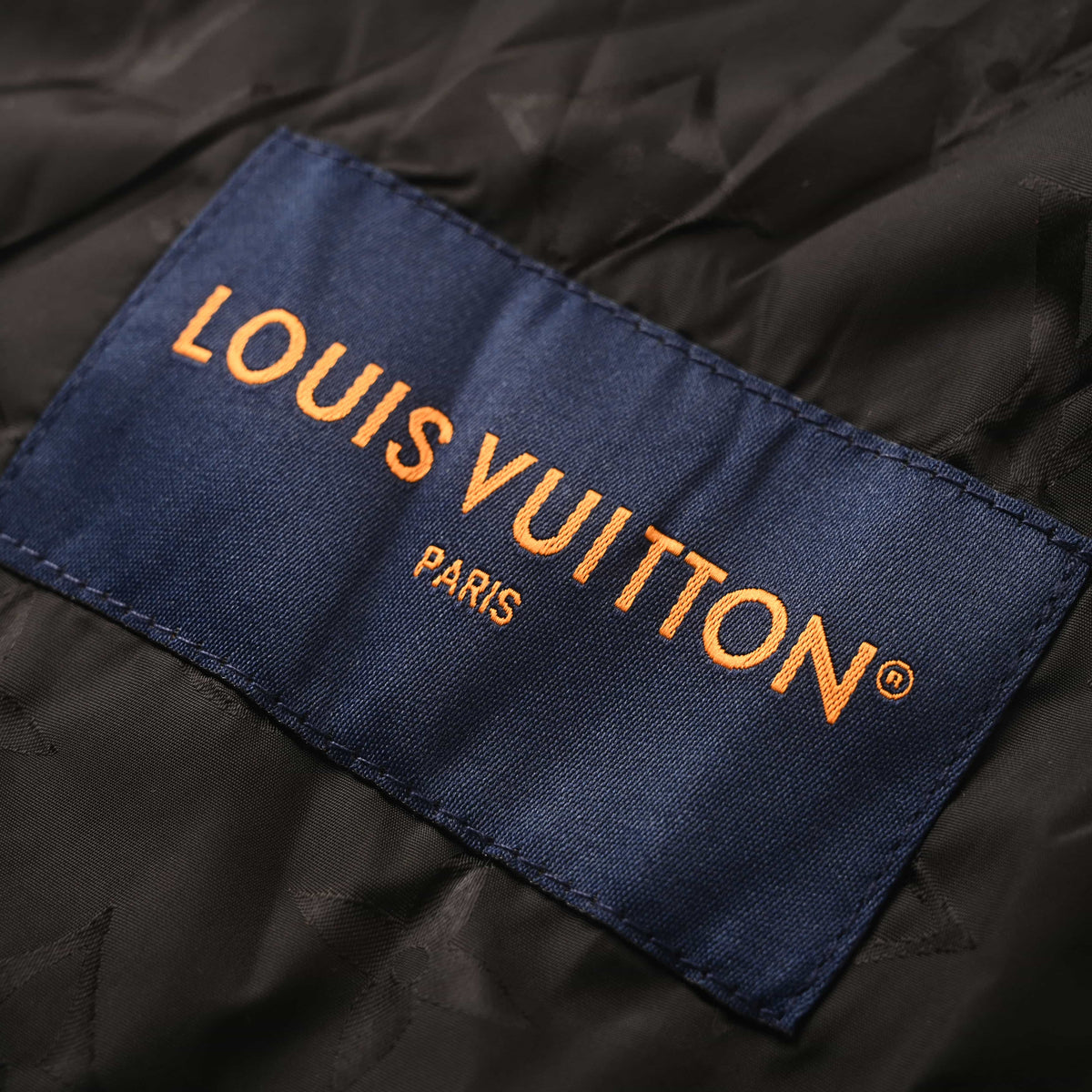 Louis Vuitton Metal Logo Workwear Jacket with Leather Sleeve Panels | Luxury Designer Utility-Inspired Streetwear