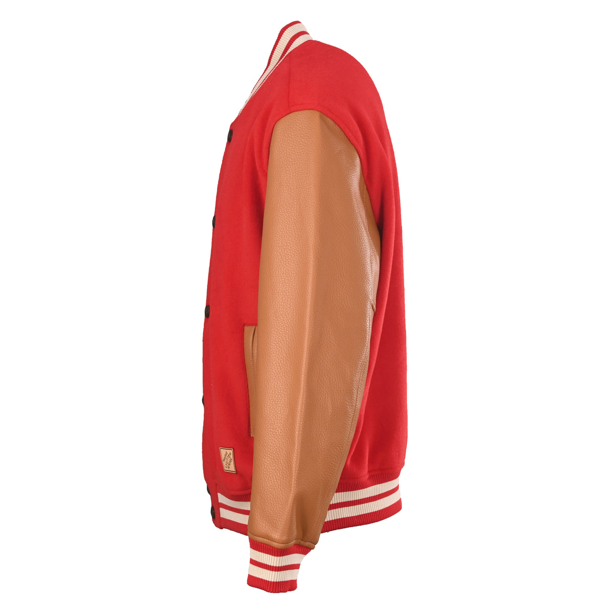 Louis Vuitton Monogram-Lined Varsity Jacket with Hem Patch | Designer Baseball Streetwear Outerwear