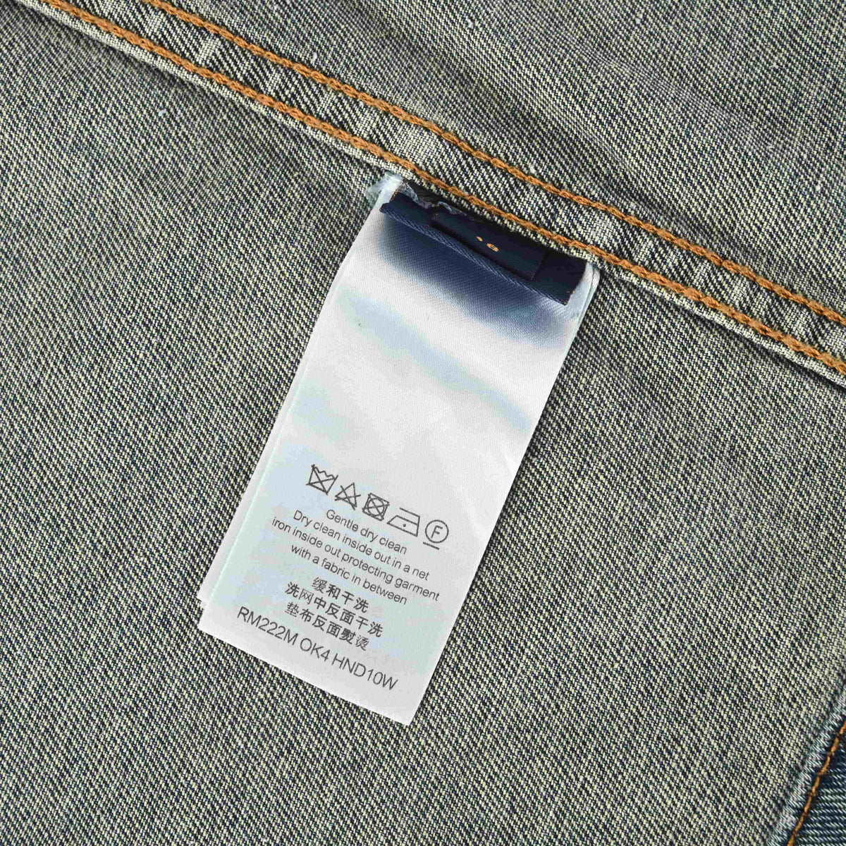 Louis Vuitton Embossed Denim Jacket | Textured Designer Jean Jacket for Casual Streetwear