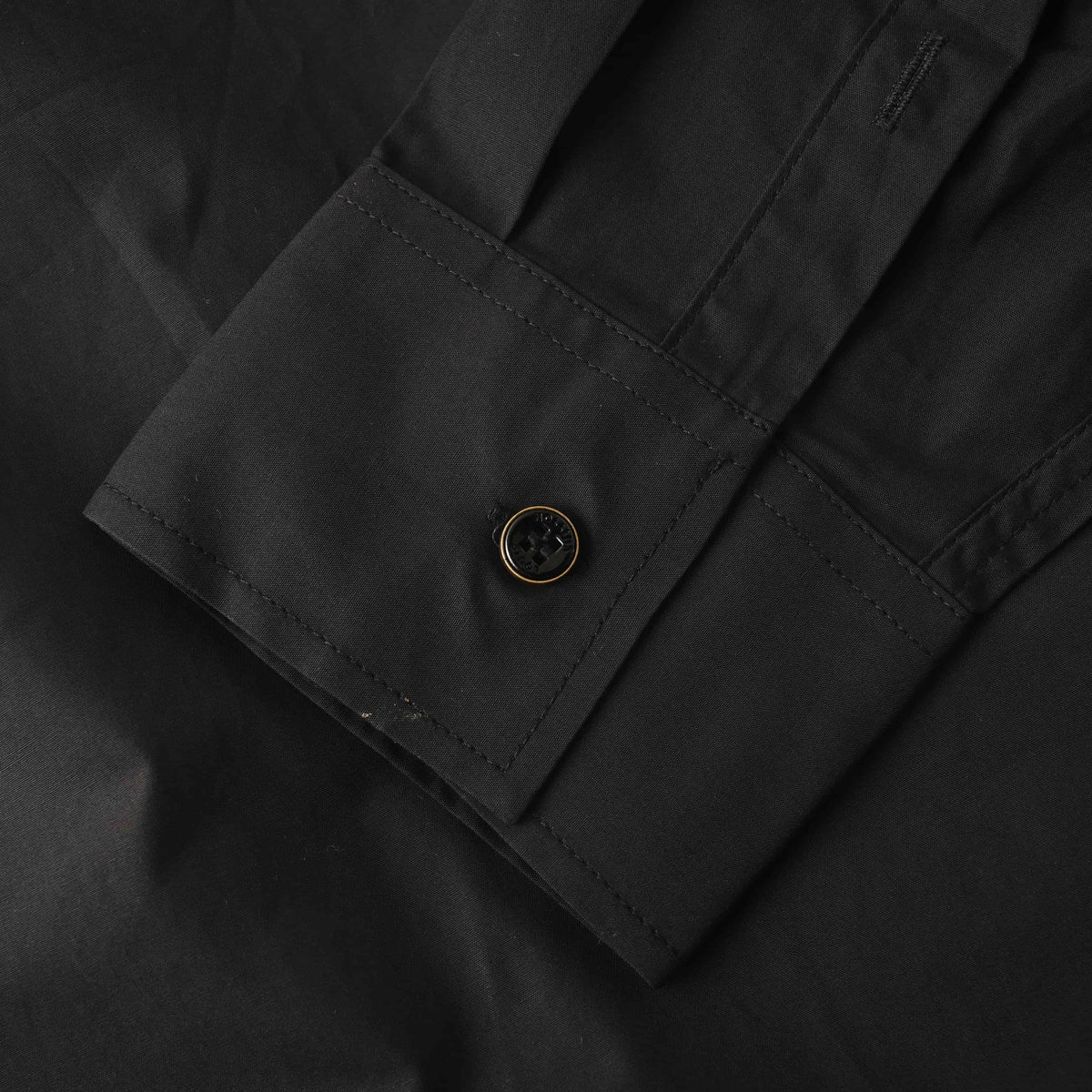 Louis Vuitton Black Beaded Logo Long Sleeve Shirt, Embellished Designer Button-Up for Evening Smart Casual Style