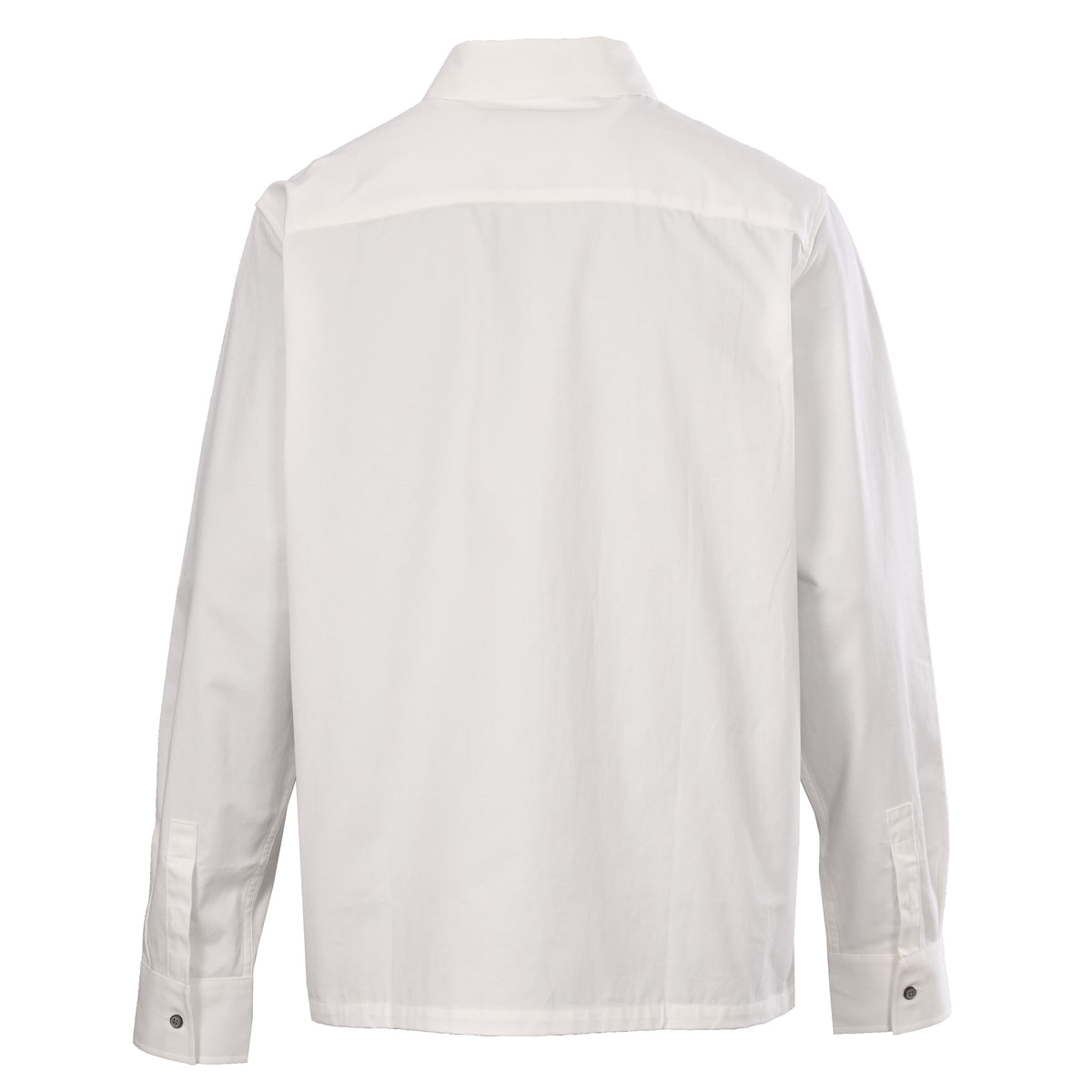 Louis Vuitton White Long Sleeve Shirt with Monogram Embossed Pocket, Minimalist Designer Smart Casual Button-Up