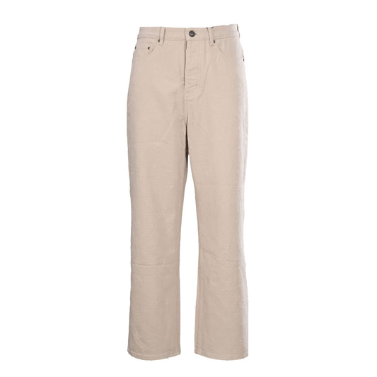 Louis Vuitton Beige Monogram Needle-Punched Skate Jeans, Straight-Leg Designer Denim for Casual Streetwear