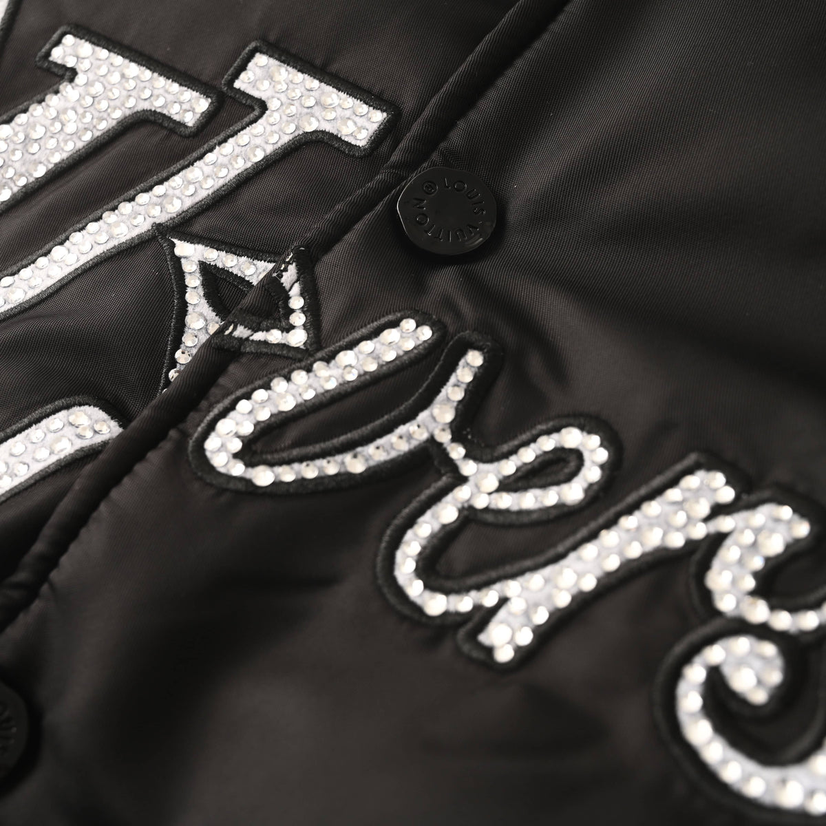 Louis Vuitton Embroidered Nylon Padded Baseball Jacket | Designer Varsity-Inspired Outerwear for Casual Streetwear