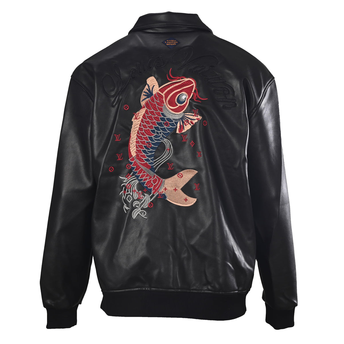 Louis Vuitton Koi Fish Embroidered Leather Jacket | Statement Designer Outerwear & Luxury Streetwear Style