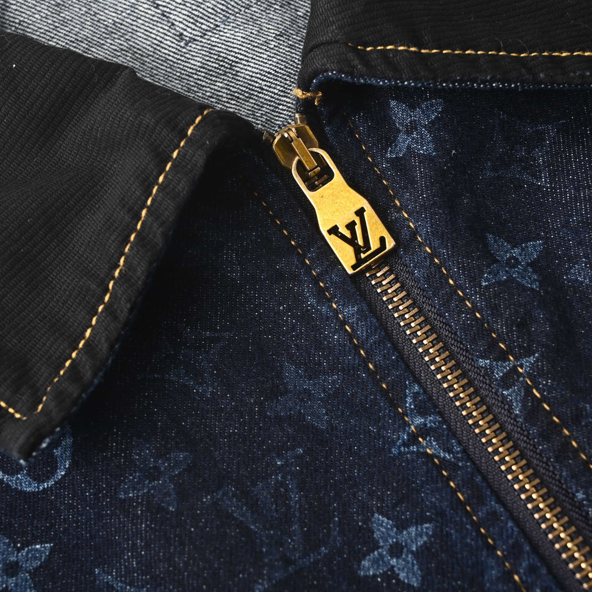 Louis Vuitton All-Over Monogram Denim Workwear Jacket | Designer Utility-Inspired Outerwear for Statement Streetwear