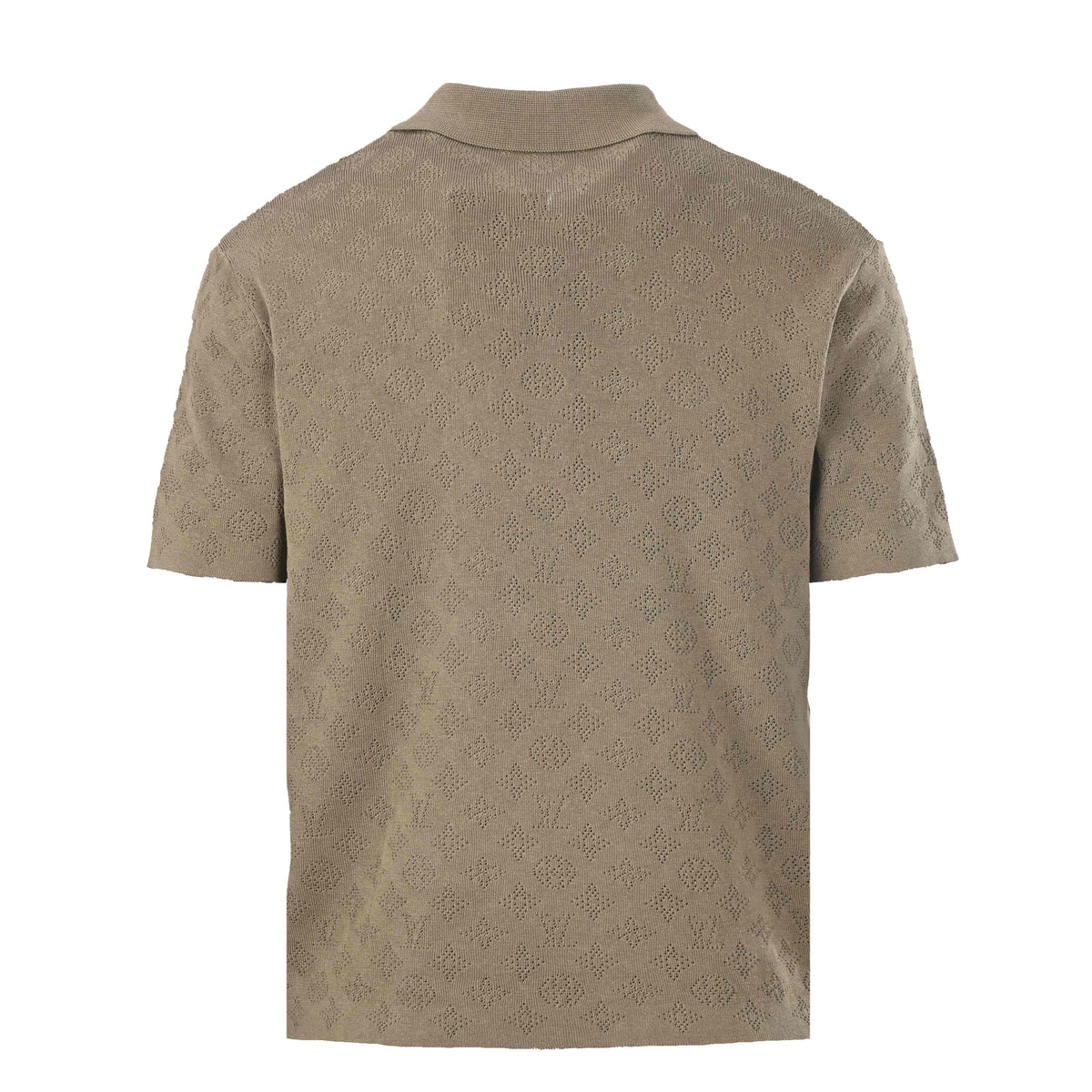 Louis Vuitton Taupe Monogram Openwork Polo | Luxury Smart Casual Knitwear