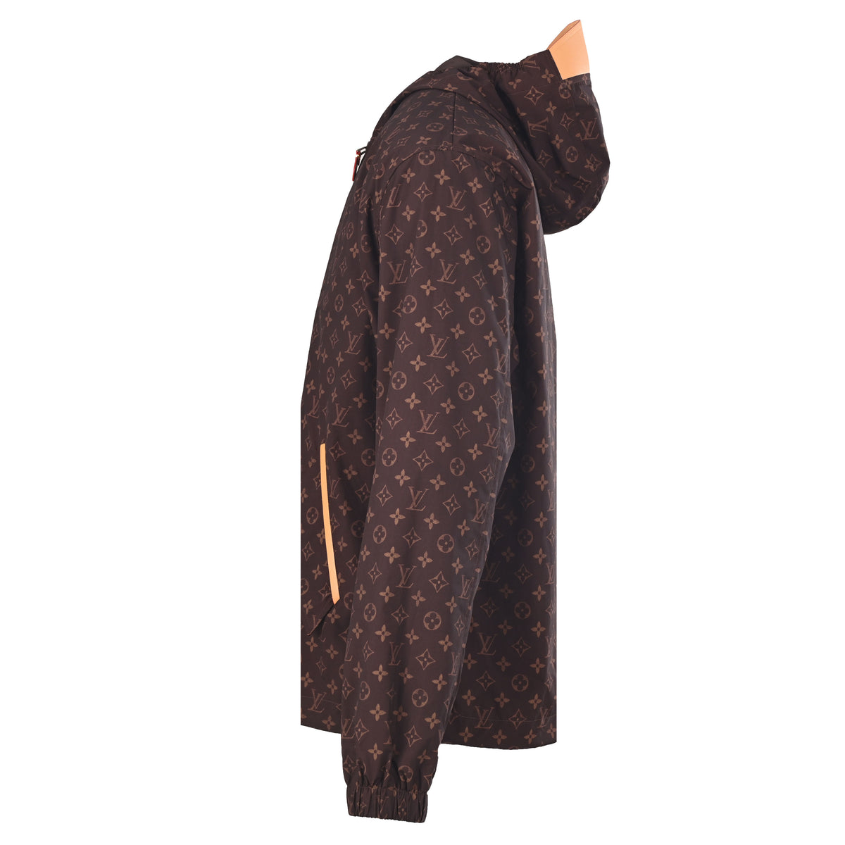 Louis Vuitton All-Over Monogram Hooded Windbreaker with Leather Trim | Technical Designer Jacket & Urban Streetwear