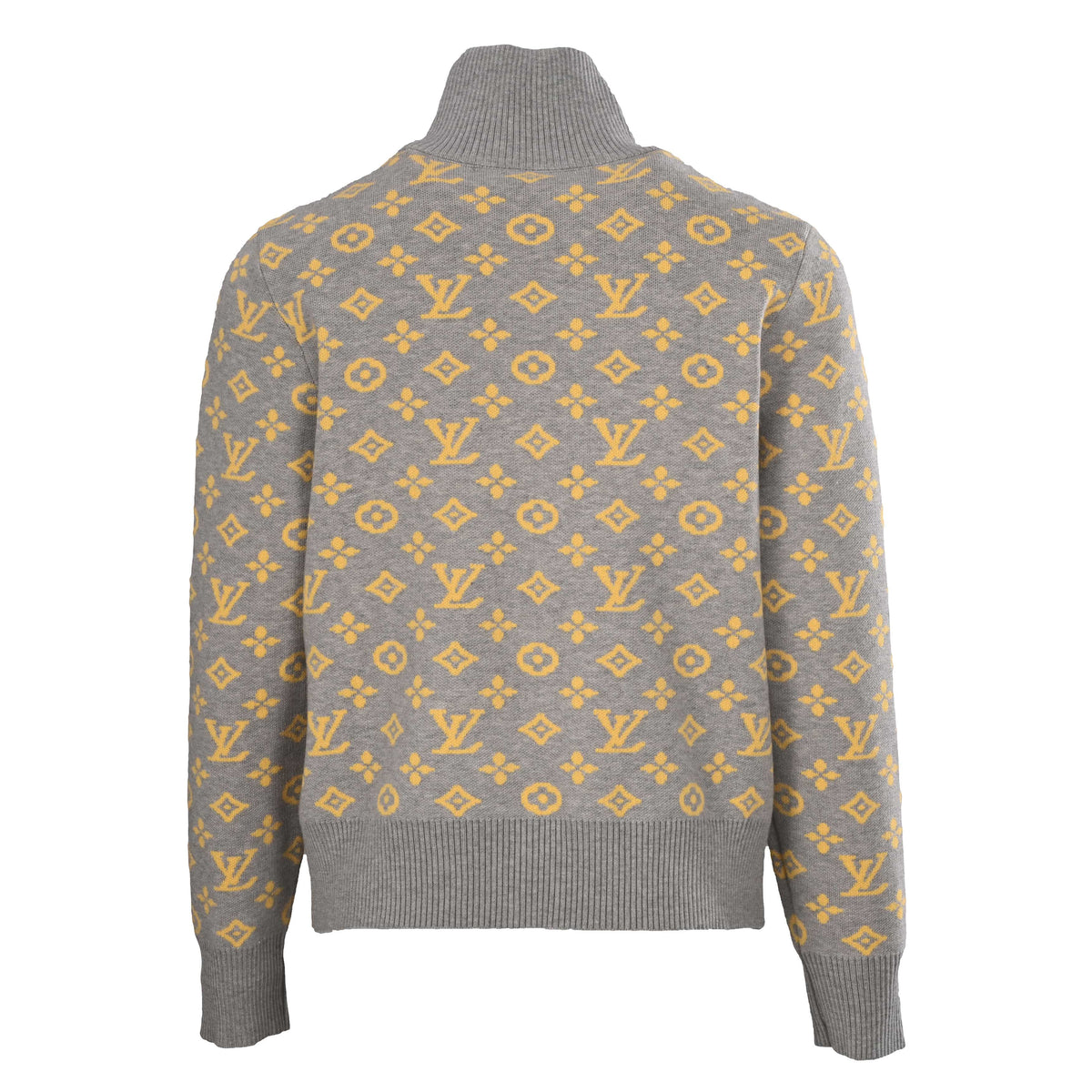 Louis Vuitton All-Over Monogram Jacquard Knit Jacket | Designer Knitwear for Smart Casual Layering and Streetwear Style