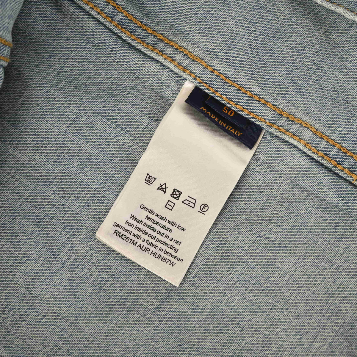 Louis Vuitton Truck Motif Denim Jacket - Faded Wash Embroidered Cotton Designer Streetwear Outerwear