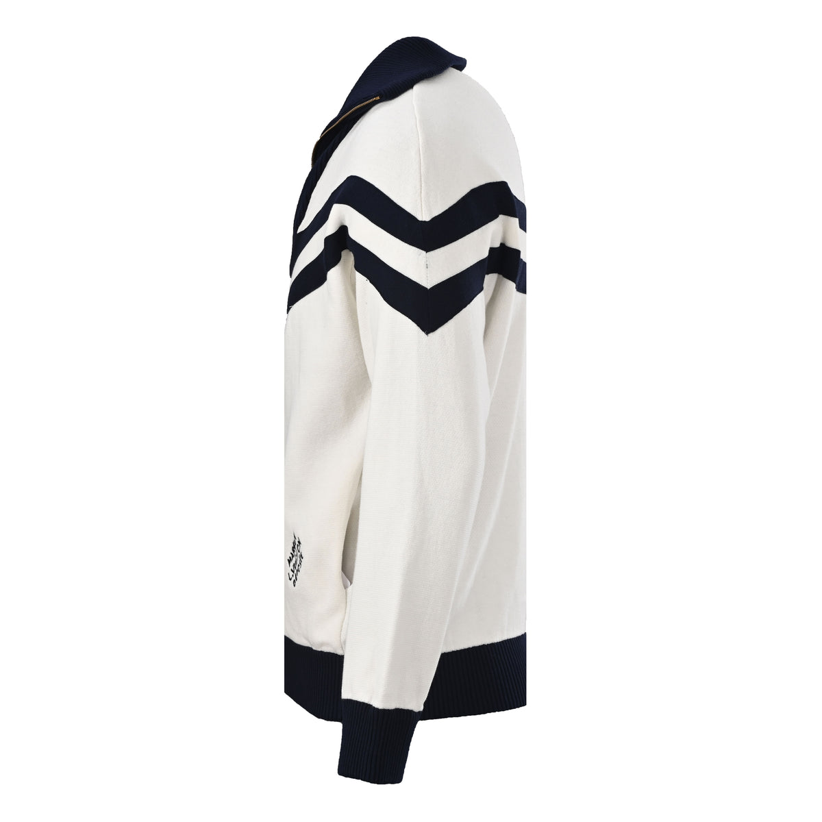 Louis Vuitton Colorblock Stand-Collar Knit Jacket | Luxury Nautical Style