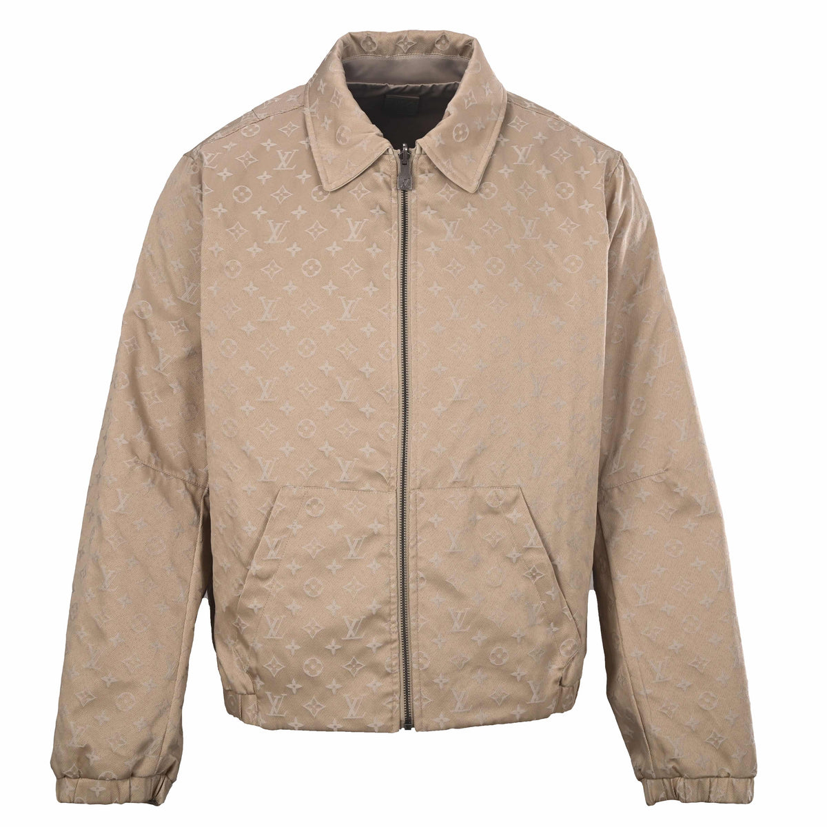 Louis Vuitton Checkerboard Reversible Jacket with Leather Collar & Cinched Waist | Luxury Designer Outerwear