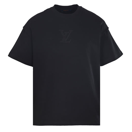 Louis Vuitton Woven-Style Letter Embroidered Tee | Luxury Casual Streetwear