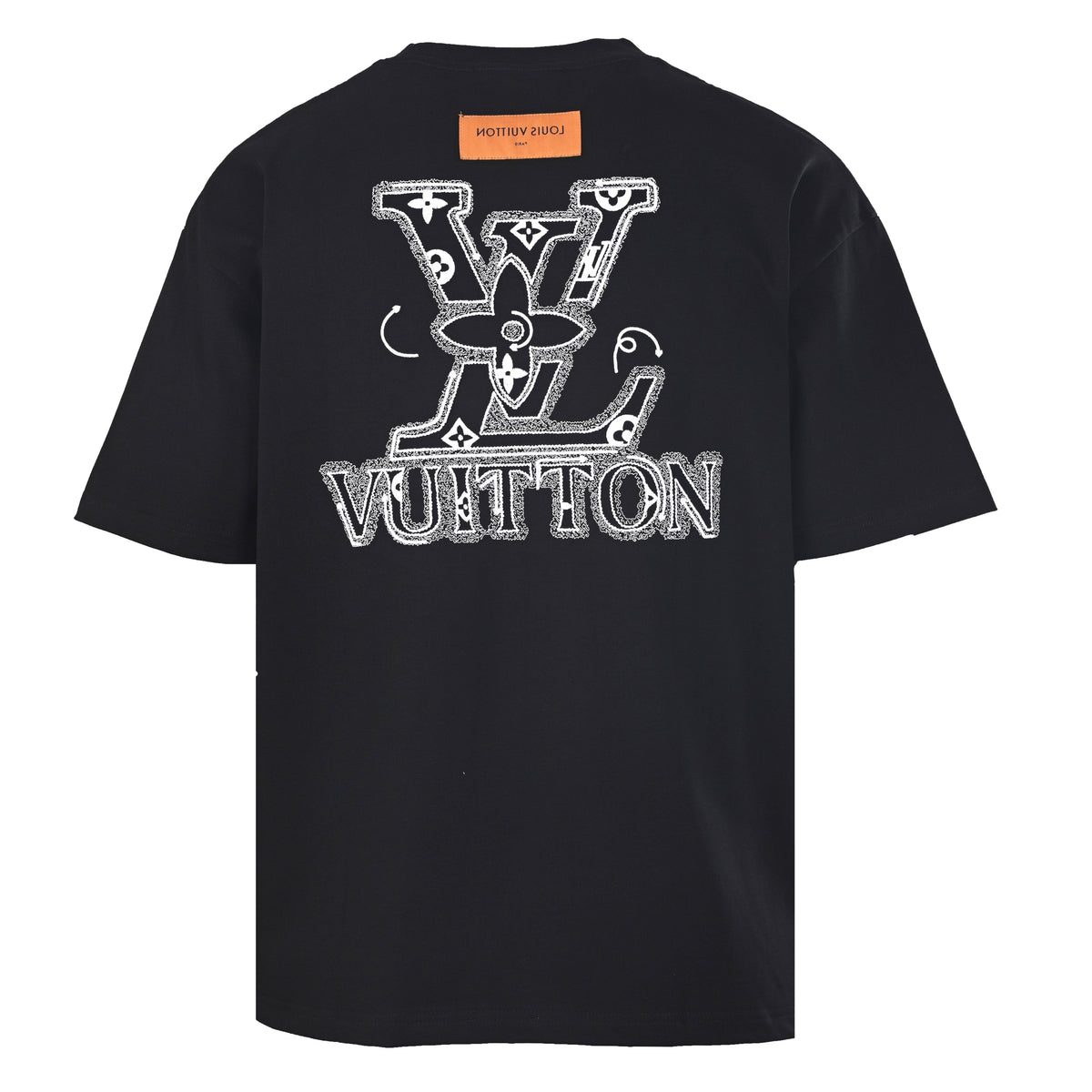 Louis Vuitton Letter Logo Embroidery Tee | Front & Back Luxury Casualwear