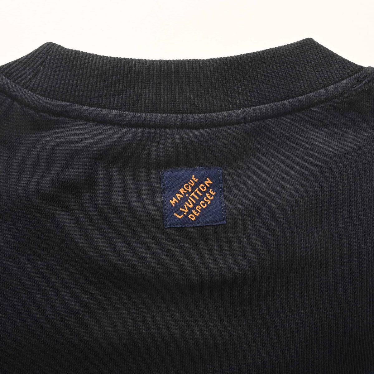 Louis Vuitton Letter Embroidery Sweatshirt with Label Detail | Designer Round-Neck Casual Streetwear