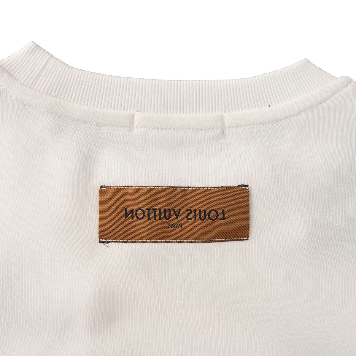 Louis Vuitton Blue Flocked Detail Crewneck Sweatshirt - Textured Designer Casual Pullover for Everyday Streetwear
