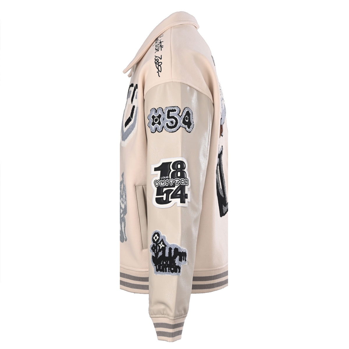 Louis Vuitton Bugs Bunny Baseball Jacket with Terry-Embroidered Lettering | Designer Varsity Outerwear for Playful Streetwear
