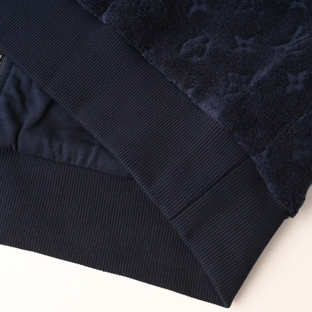 Louis Vuitton All-Over Terry Flocked Zip-Up Hoodie | Luxury Streetwear