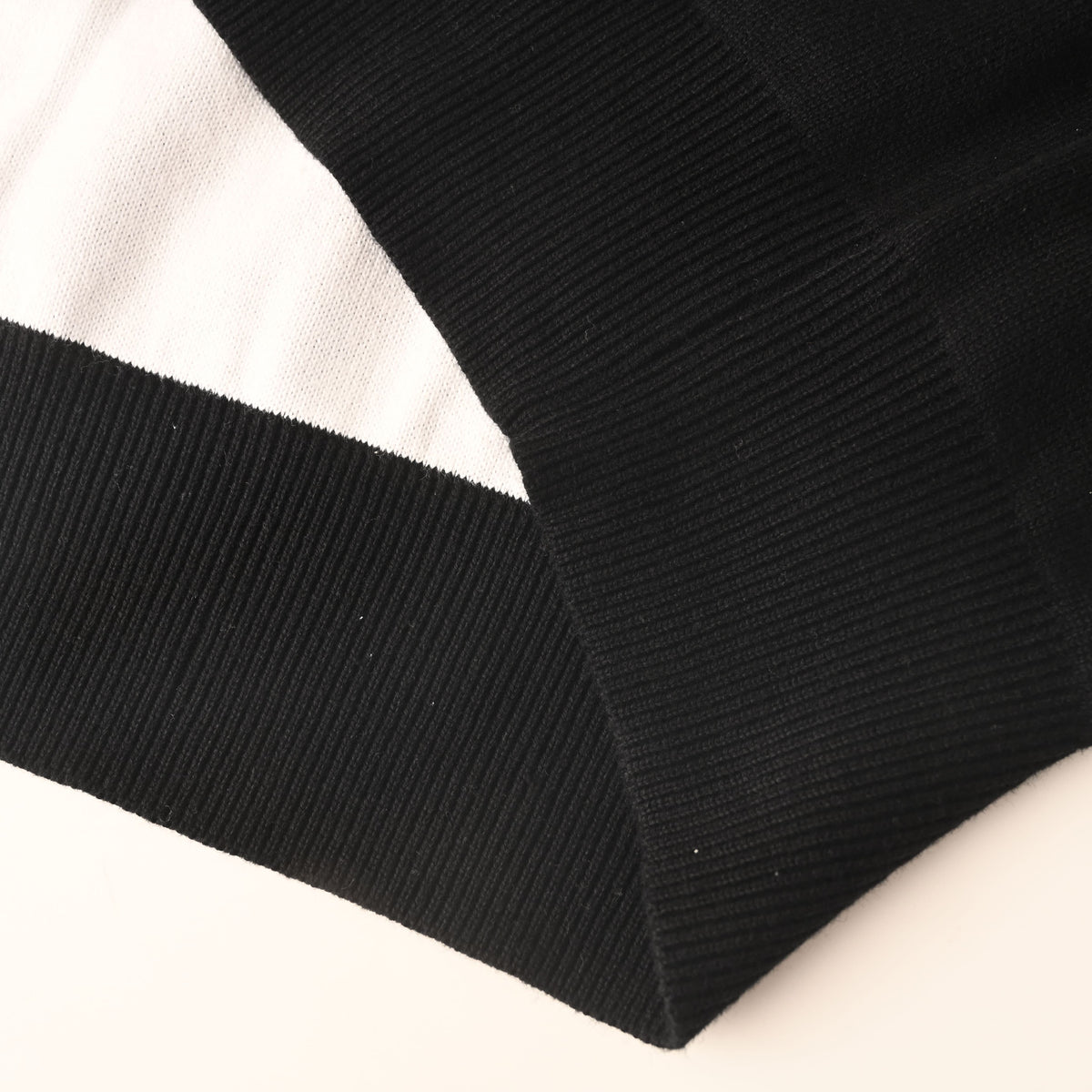 Louis Vuitton Black Gradient Monogram Cotton Crewneck Sweater, Fitted Fine-Knit Jacquard Pullover with White Fade-Out Motifs and Ribbed Trims