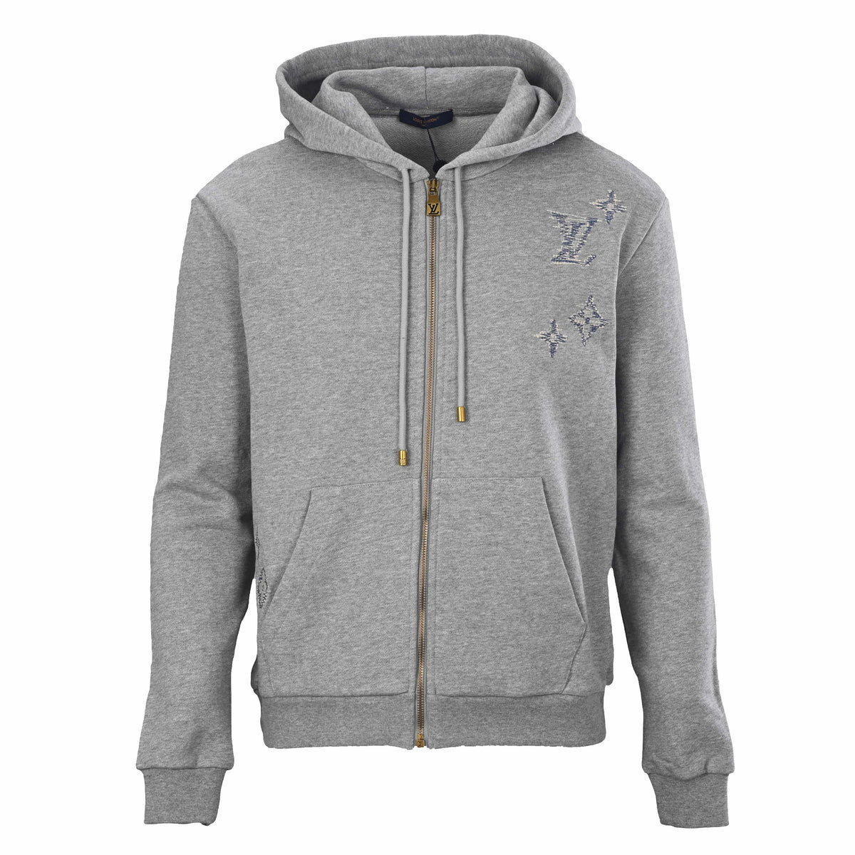 Louis Vuitton Sketch Embroidered Zip-Up Hoodie | Designer Art Streetwear