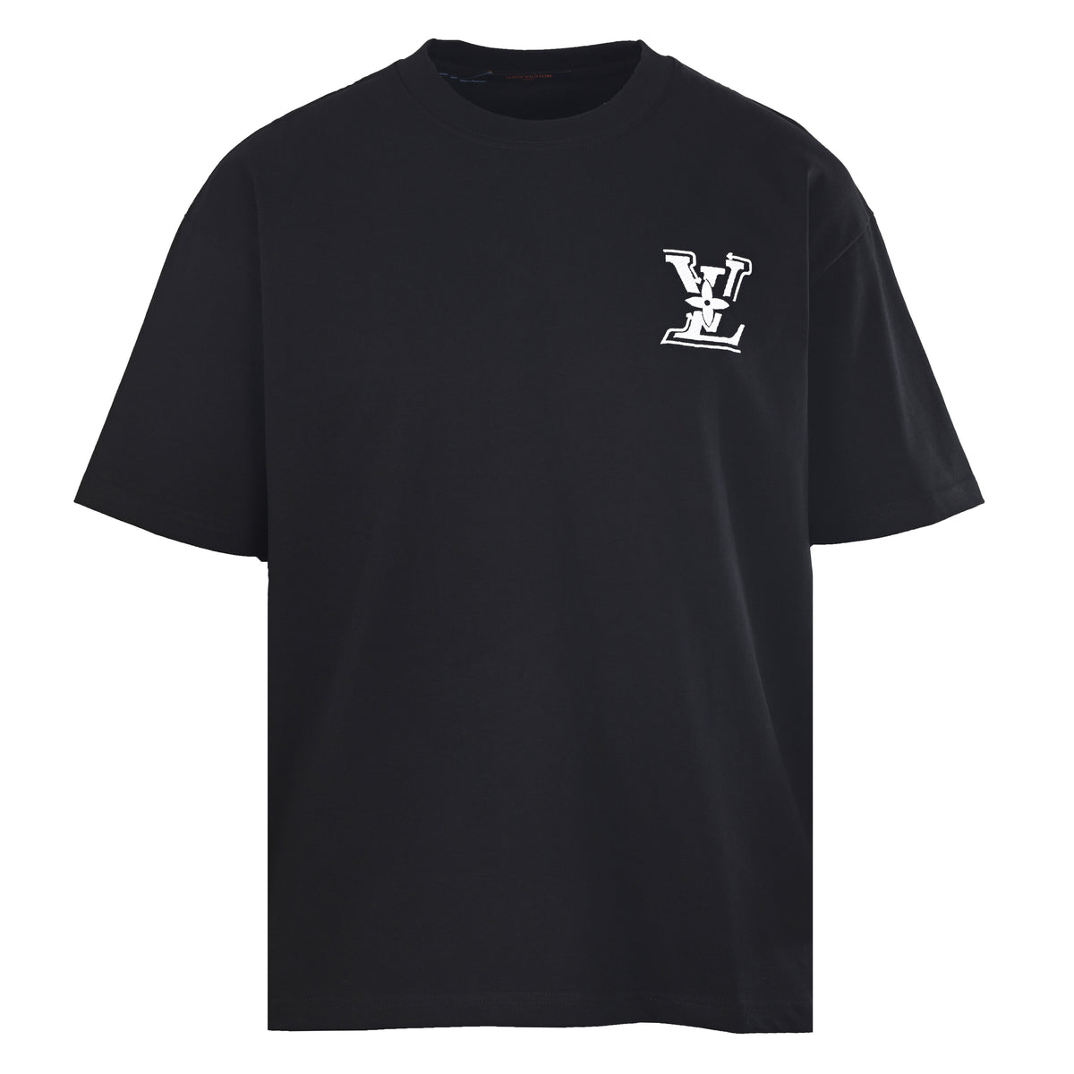 Louis Vuitton Letter Logo Embroidery Tee | Front & Back Luxury Casualwear