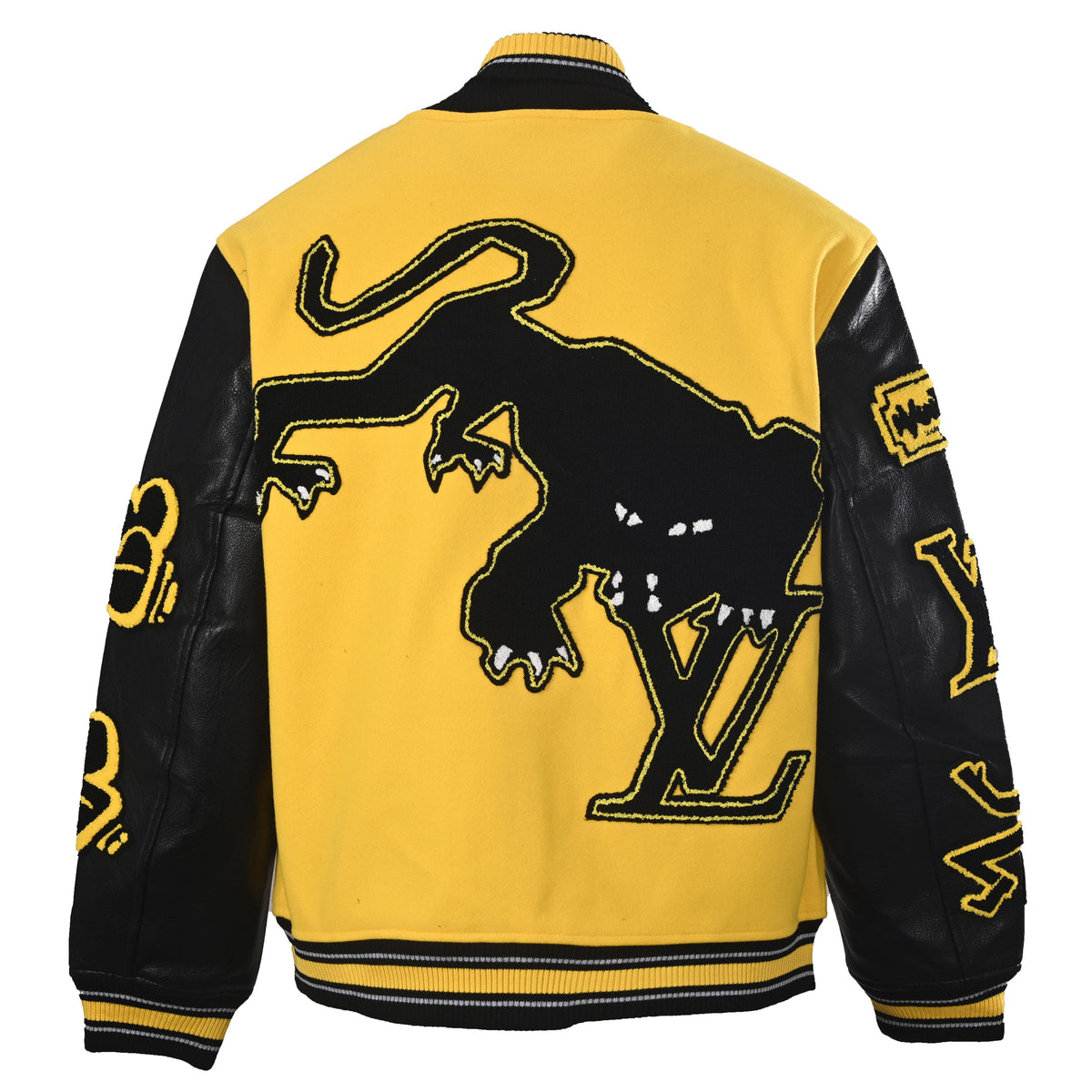 Louis Vuitton Letter-Detail Paneled Baseball Jacket | Collegiate-Inspired Designer Varsity Outerwear for Casual Streetwear