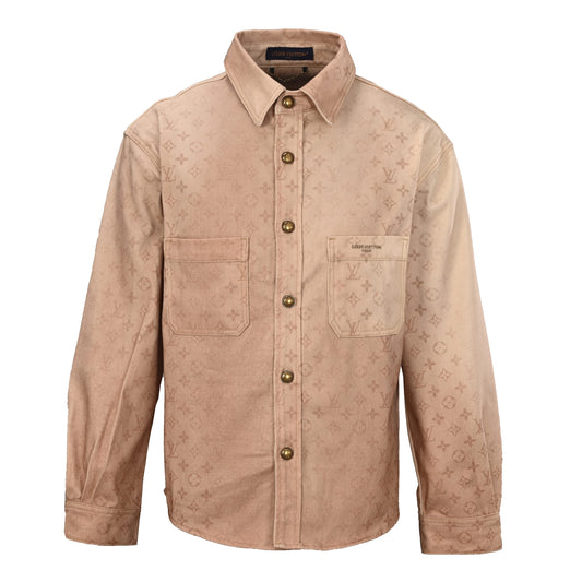 Louis Vuitton Faded Distressed Denim Shirt Jacket | Luxury Casual Layering