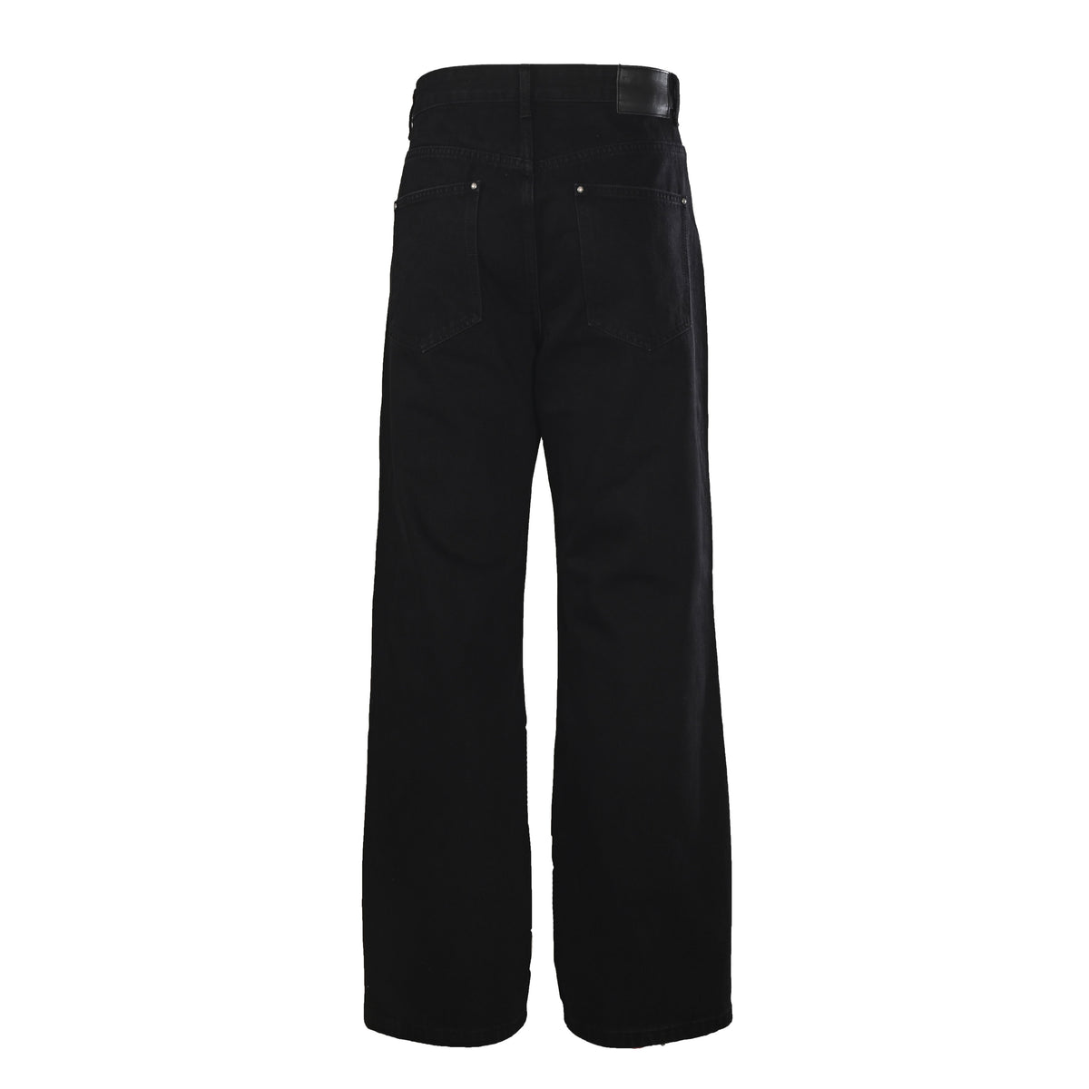 Louis Vuitton Monogram Black Wash Wide-Leg Jeans - High-Waisted Distressed Unisex Designer Denim