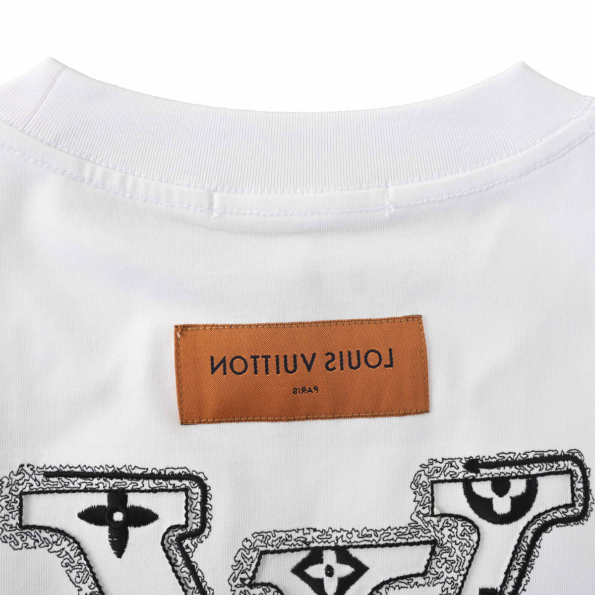 Louis Vuitton Front & Back Logo Embroidered T-Shirt | Designer Streetwear